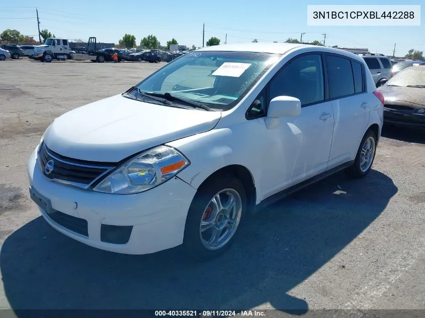 2011 Nissan Versa 1.8S VIN: 3N1BC1CPXBL442288 Lot: 40335521