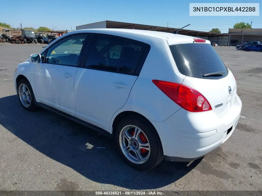 2011 Nissan Versa 1.8S VIN: 3N1BC1CPXBL442288 Lot: 40335521