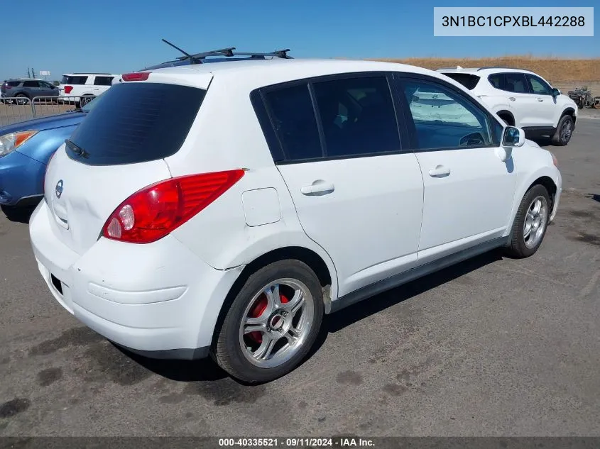 2011 Nissan Versa 1.8S VIN: 3N1BC1CPXBL442288 Lot: 40335521