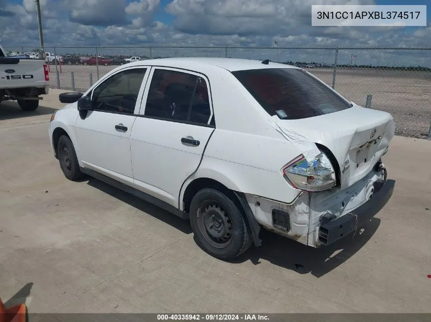 2011 Nissan Versa 1.6 VIN: 3N1CC1APXBL374517 Lot: 40335942