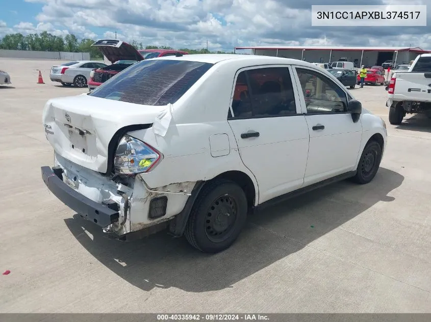 3N1CC1APXBL374517 2011 Nissan Versa 1.6