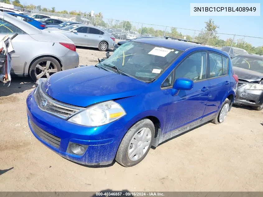 2011 Nissan Versa 1.8S VIN: 3N1BC1CP1BL408949 Lot: 40346857