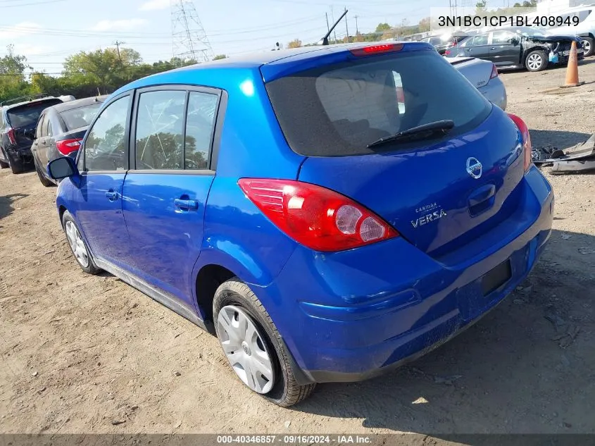 2011 Nissan Versa 1.8S VIN: 3N1BC1CP1BL408949 Lot: 40346857