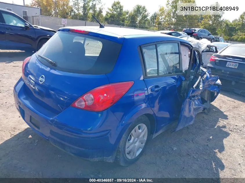 2011 Nissan Versa 1.8S VIN: 3N1BC1CP1BL408949 Lot: 40346857