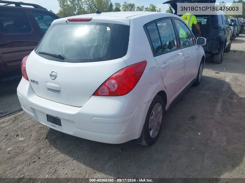 2011 Nissan Versa 1.8S VIN: 3N1BC1CP1BL475003 Lot: 40365380