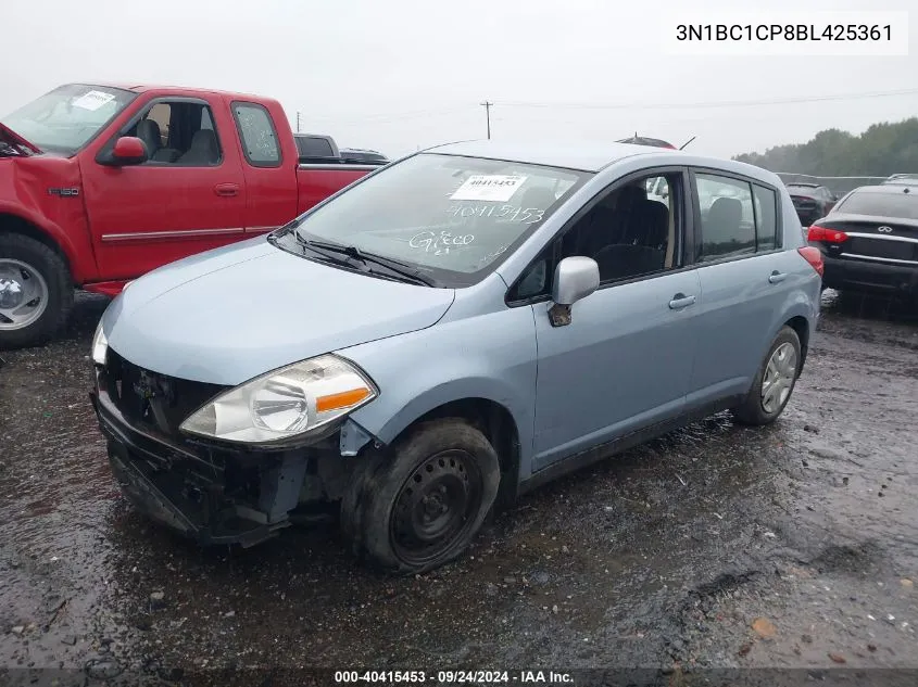 2011 Nissan Versa S/Sl VIN: 3N1BC1CP8BL425361 Lot: 40415453