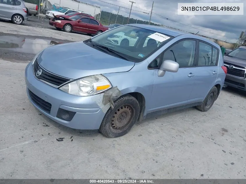 2011 Nissan Versa 1.8S VIN: 3N1BC1CP4BL498629 Lot: 40420543