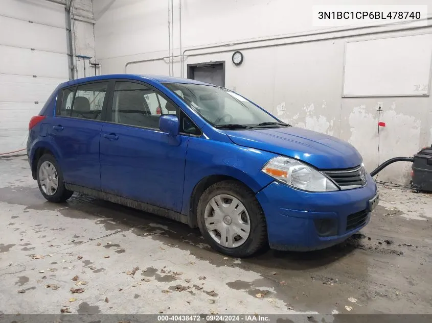 3N1BC1CP6BL478740 2011 Nissan Versa 1.8S