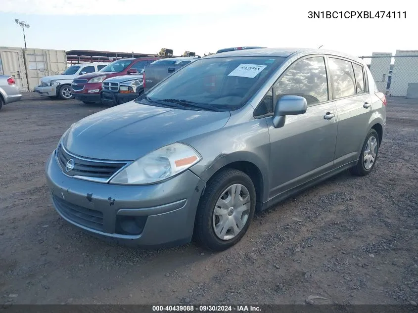 3N1BC1CPXBL474111 2011 Nissan Versa 1.8S