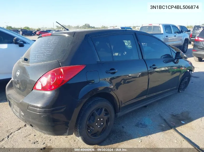 2011 Nissan Versa S/Sl VIN: 3N1BC1CP4BL506874 Lot: 40440936