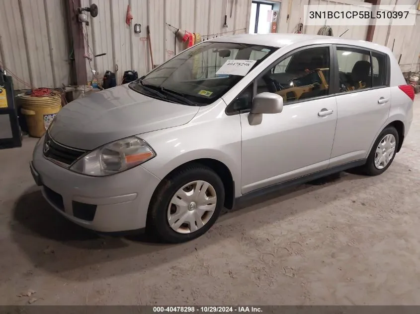 2011 Nissan Versa 1.8S VIN: 3N1BC1CP5BL510397 Lot: 40478298