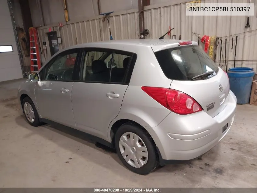 2011 Nissan Versa 1.8S VIN: 3N1BC1CP5BL510397 Lot: 40478298