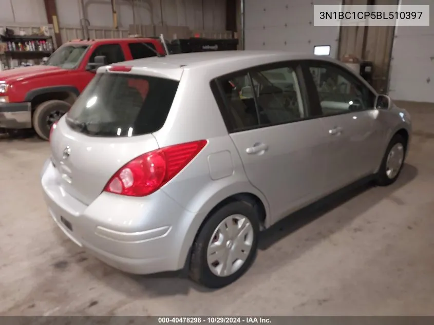 2011 Nissan Versa 1.8S VIN: 3N1BC1CP5BL510397 Lot: 40478298