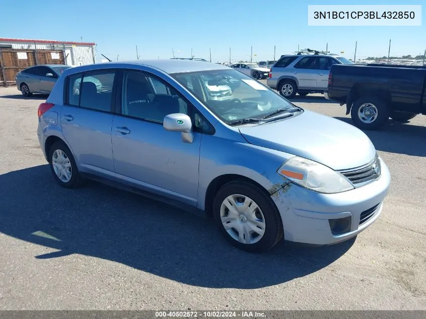 2011 Nissan Versa 1.8S VIN: 3N1BC1CP3BL432850 Lot: 40502572