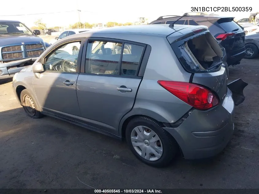 2011 Nissan Versa 1.8S VIN: 3N1BC1CP2BL500359 Lot: 40505545