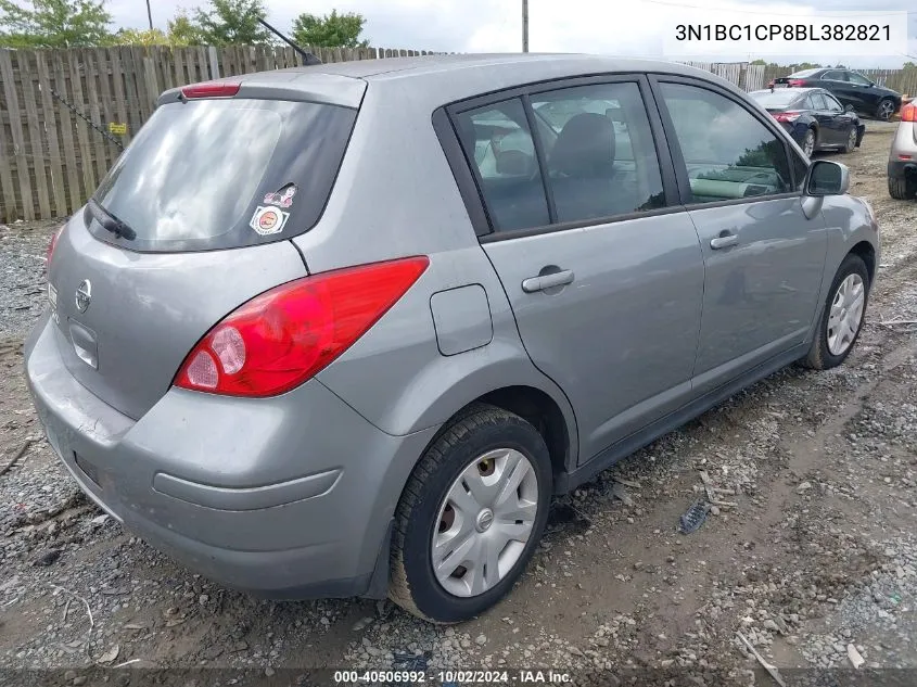 2011 Nissan Versa 1.8S VIN: 3N1BC1CP8BL382821 Lot: 40506992