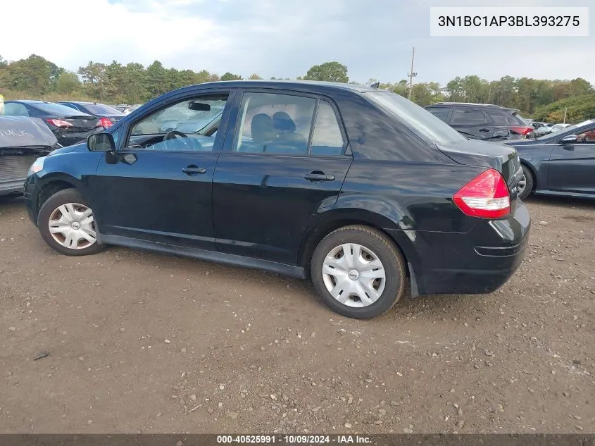 2011 Nissan Versa S/Sl VIN: 3N1BC1AP3BL393275 Lot: 40525991