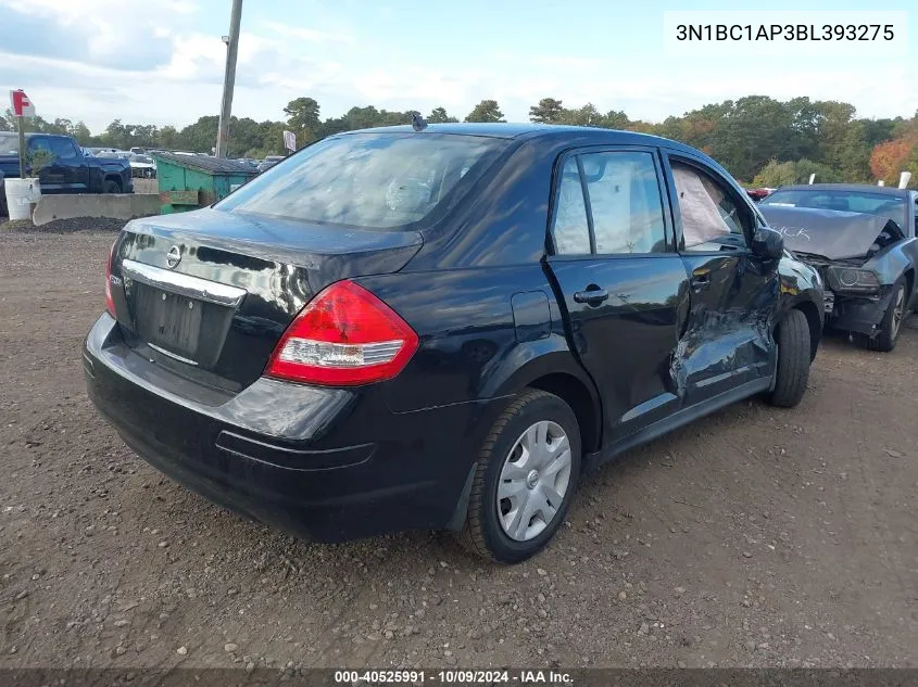 2011 Nissan Versa S/Sl VIN: 3N1BC1AP3BL393275 Lot: 40525991