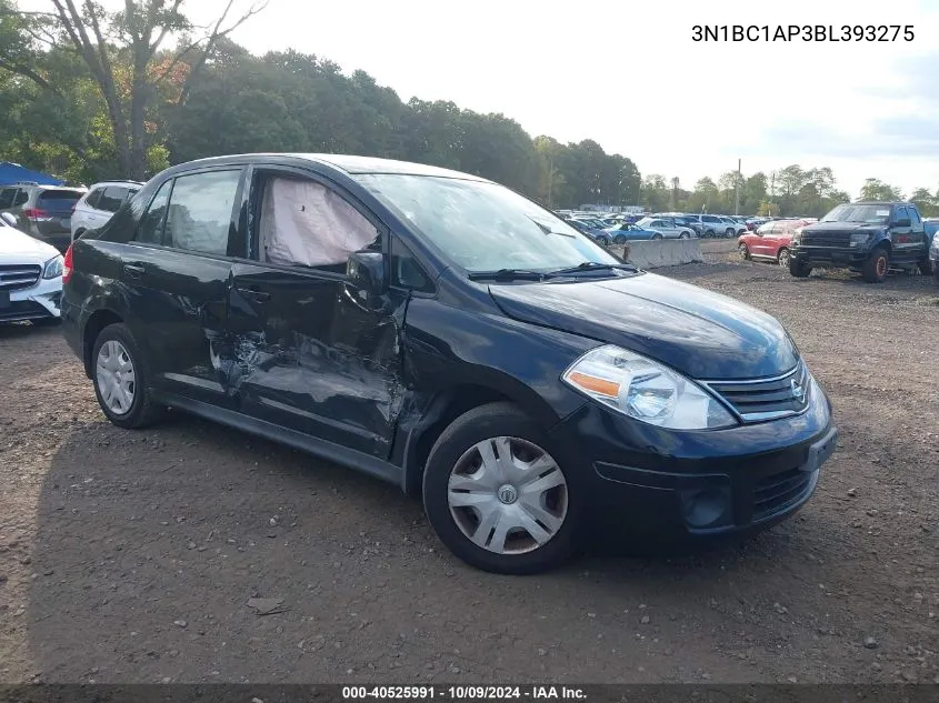 2011 Nissan Versa S/Sl VIN: 3N1BC1AP3BL393275 Lot: 40525991