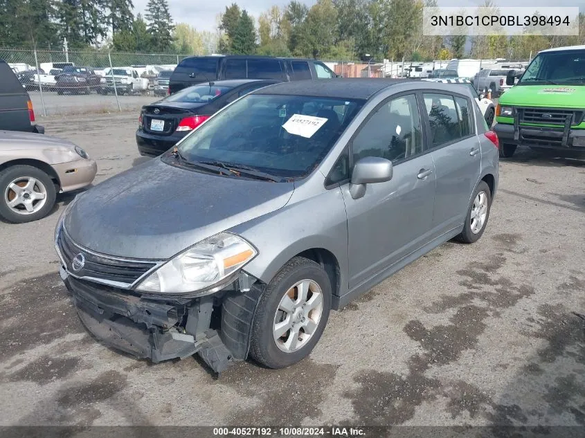 2011 Nissan Versa 1.8Sl VIN: 3N1BC1CP0BL398494 Lot: 40527192