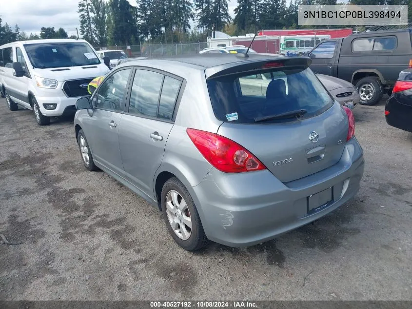 2011 Nissan Versa 1.8Sl VIN: 3N1BC1CP0BL398494 Lot: 40527192