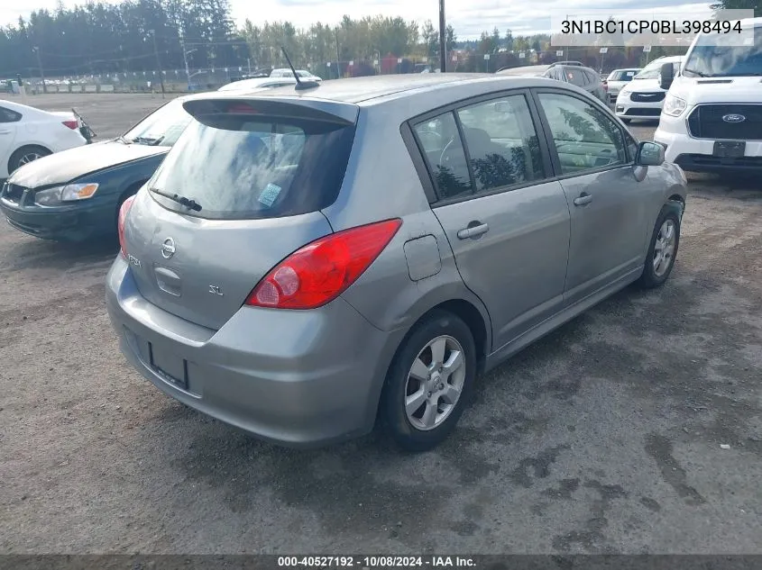 2011 Nissan Versa 1.8Sl VIN: 3N1BC1CP0BL398494 Lot: 40527192