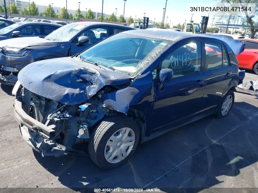 2011 Nissan Versa 1.8S VIN: 3N1BC1AP0BL471544 Lot: 40561473