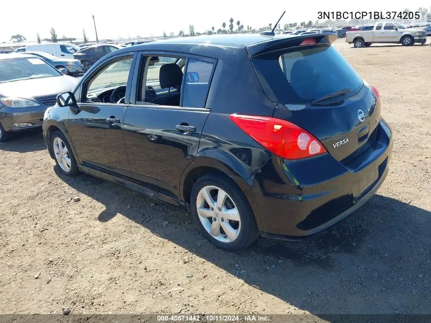 2011 Nissan Versa 1.8Sl VIN: 3N1BC1CP1BL374205 Lot: 40571442