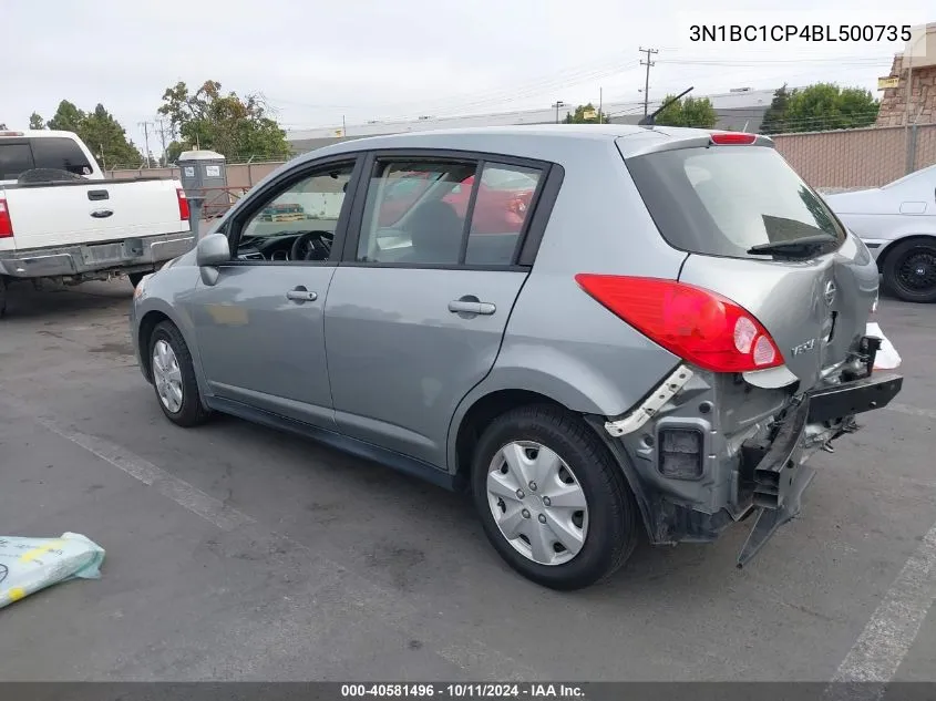 2011 Nissan Versa 1.8S VIN: 3N1BC1CP4BL500735 Lot: 40581496