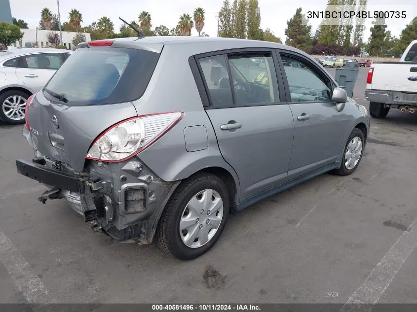 2011 Nissan Versa 1.8S VIN: 3N1BC1CP4BL500735 Lot: 40581496