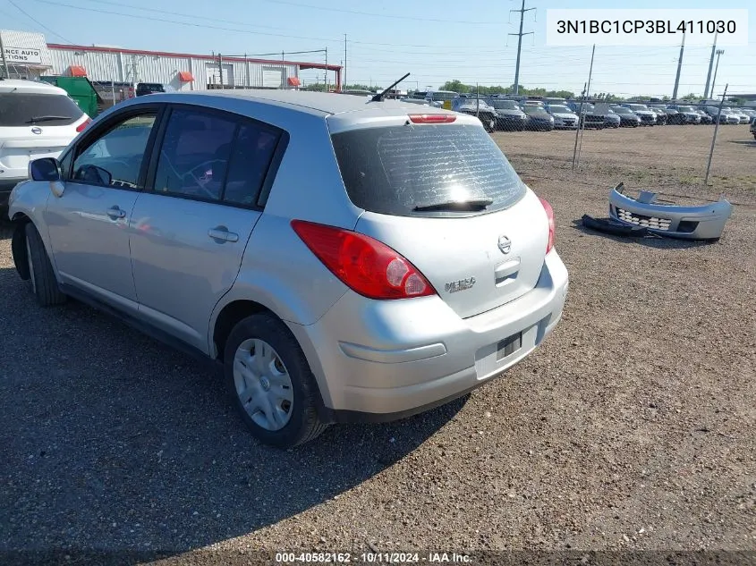 2011 Nissan Versa S/Sl VIN: 3N1BC1CP3BL411030 Lot: 40582162