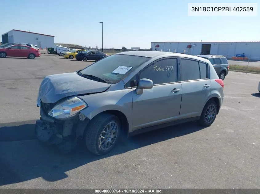 2011 Nissan Versa 1.8S VIN: 3N1BC1CP2BL402559 Lot: 40603754