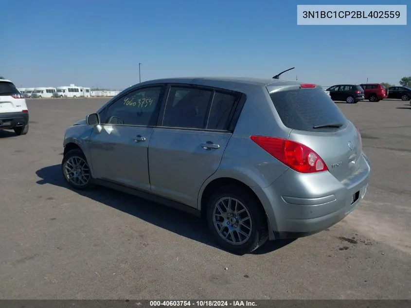 2011 Nissan Versa 1.8S VIN: 3N1BC1CP2BL402559 Lot: 40603754