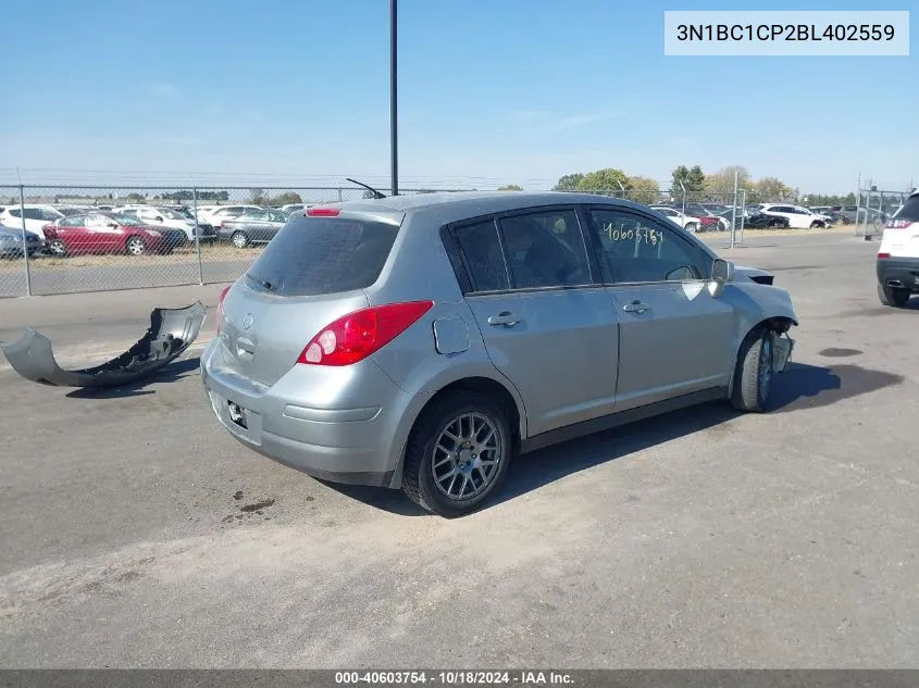 2011 Nissan Versa 1.8S VIN: 3N1BC1CP2BL402559 Lot: 40603754