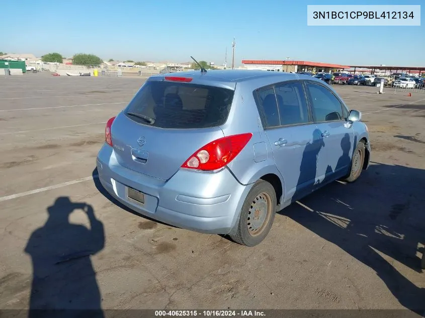 2011 Nissan Versa 1.8S VIN: 3N1BC1CP9BL412134 Lot: 40625315