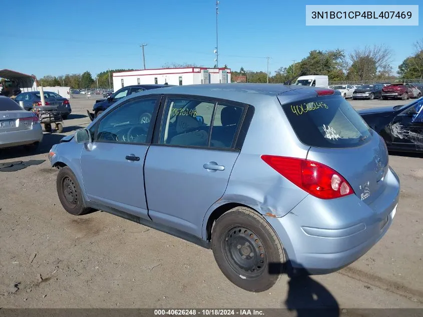 2011 Nissan Versa 1.8S VIN: 3N1BC1CP4BL407469 Lot: 40626248