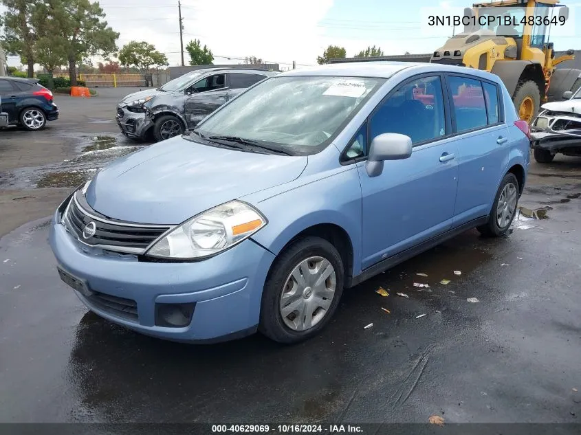 2011 Nissan Versa 1.8S VIN: 3N1BC1CP1BL483649 Lot: 40629069