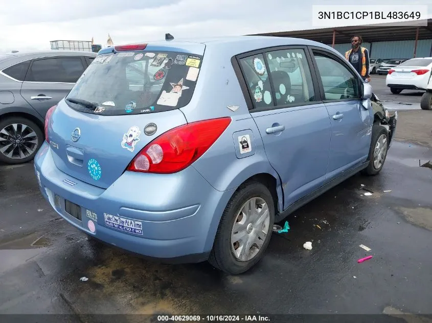 2011 Nissan Versa 1.8S VIN: 3N1BC1CP1BL483649 Lot: 40629069