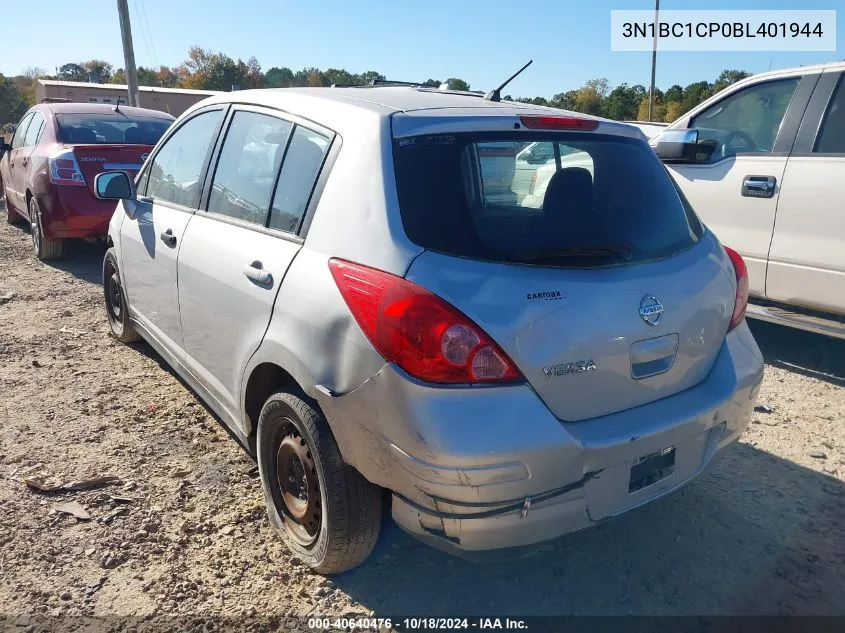 2011 Nissan Versa 1.8S VIN: 3N1BC1CP0BL401944 Lot: 40640476