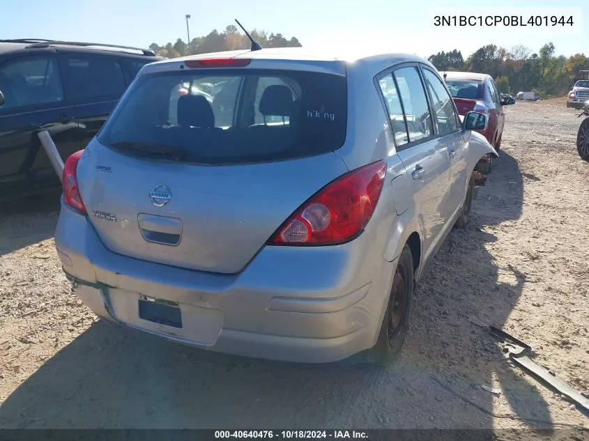 2011 Nissan Versa 1.8S VIN: 3N1BC1CP0BL401944 Lot: 40640476