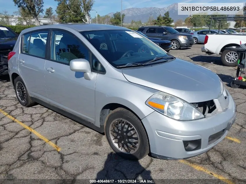 2011 Nissan Versa 1.8S VIN: 3N1BC1CP5BL486893 Lot: 40648617