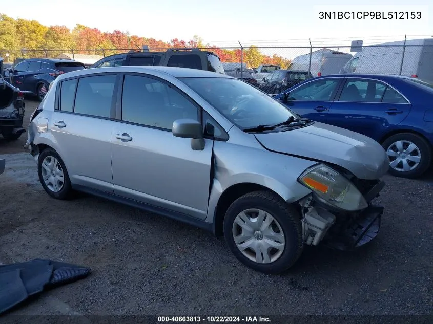 2011 Nissan Versa 1.8S VIN: 3N1BC1CP9BL512153 Lot: 40663813