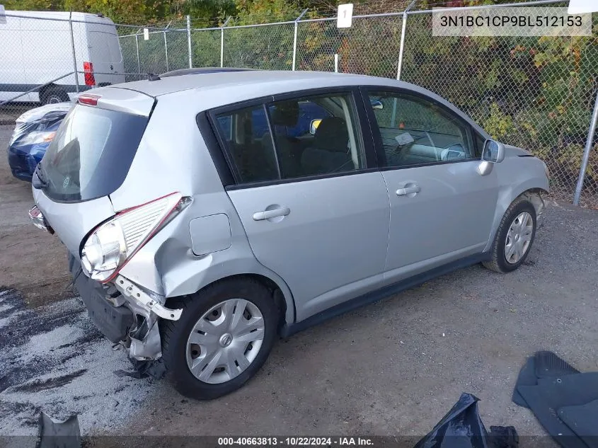 2011 Nissan Versa 1.8S VIN: 3N1BC1CP9BL512153 Lot: 40663813