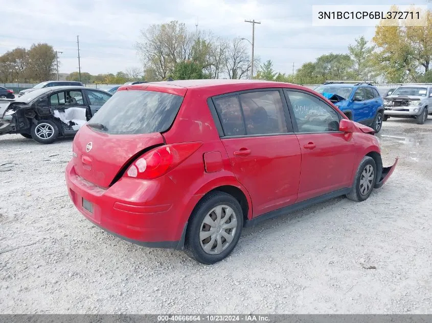 2011 Nissan Versa 1.8S VIN: 3N1BC1CP6BL372711 Lot: 40666664