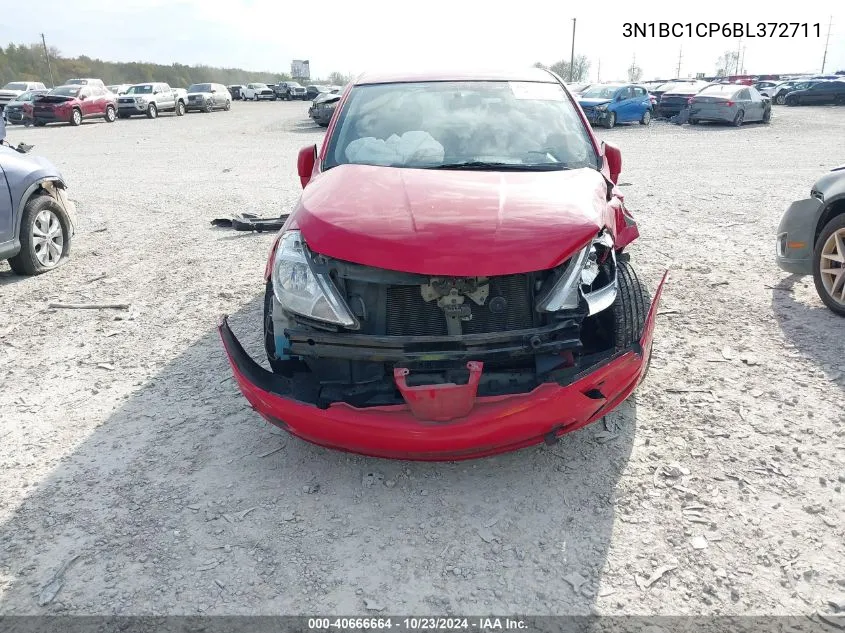 2011 Nissan Versa 1.8S VIN: 3N1BC1CP6BL372711 Lot: 40666664