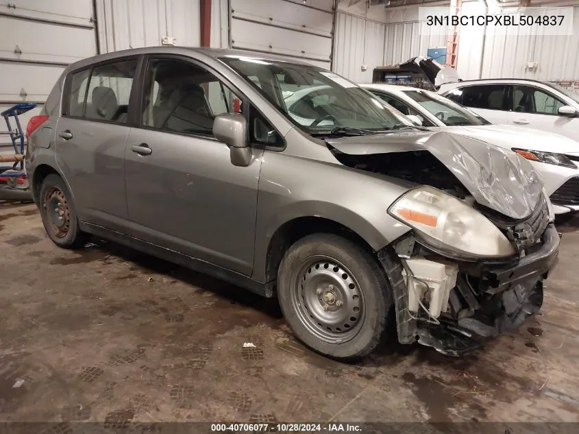 2011 Nissan Versa 1.8S VIN: 3N1BC1CPXBL504837 Lot: 40706077