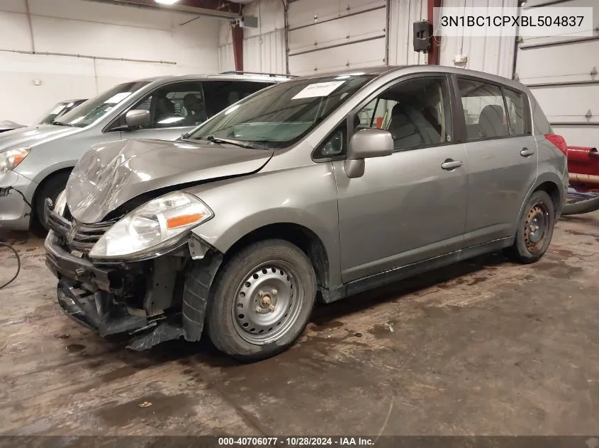 2011 Nissan Versa 1.8S VIN: 3N1BC1CPXBL504837 Lot: 40706077