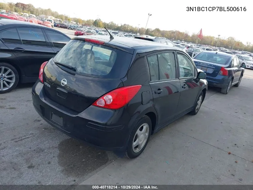 2011 Nissan Versa 1.8S VIN: 3N1BC1CP7BL500616 Lot: 40718214