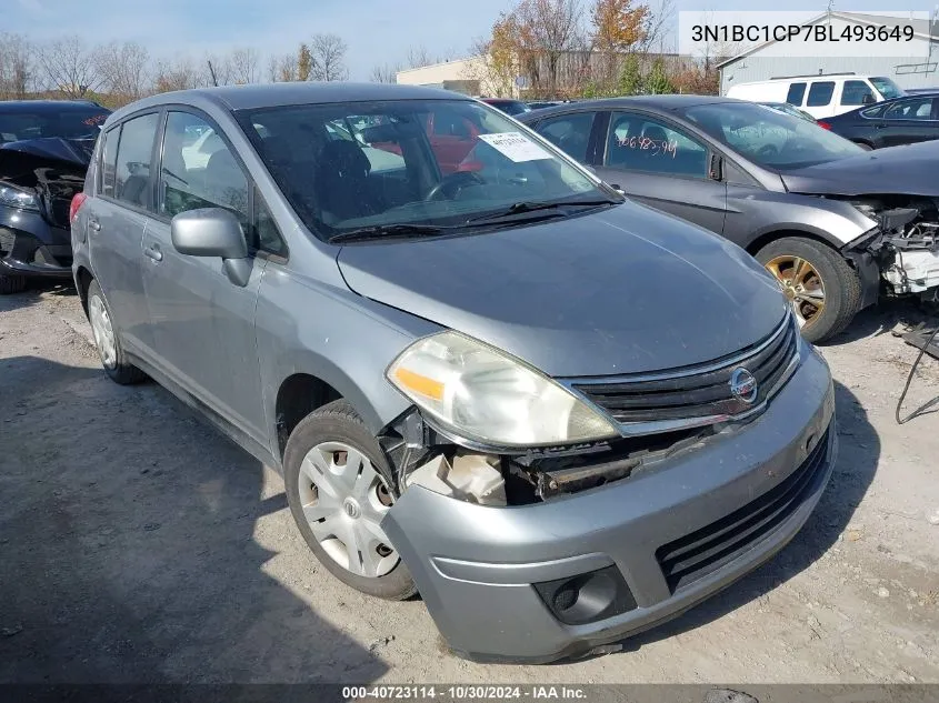 2011 Nissan Versa 1.8S VIN: 3N1BC1CP7BL493649 Lot: 40723114