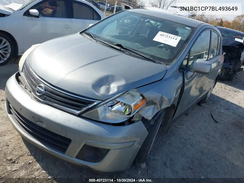 2011 Nissan Versa 1.8S VIN: 3N1BC1CP7BL493649 Lot: 40723114